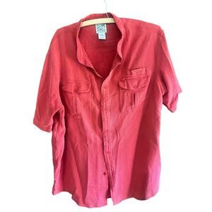 TravelSmith Men’s 100% silk waffle shirt sleeved shirt